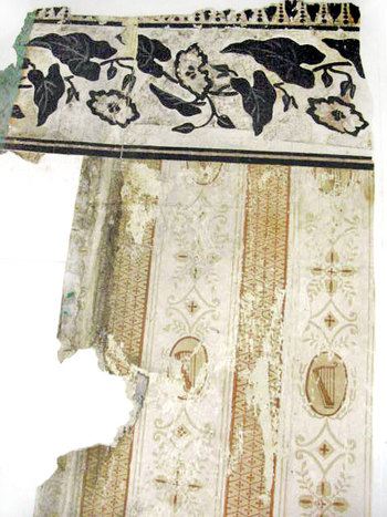 Wallpaper fragment, c. 1805, from Montgomery Place.