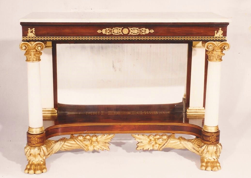 Photograph of an American Empire pier table. J. Formerly at Chicora Antiques, Columbia, SC.