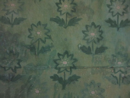 detail of wallpaper at the Morris-Jumel Mansion.