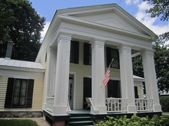 A photograph of Eliza Jumel's home in Saratoga Springs.