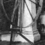 1887 photograph showing painted moldings in the hallway of the Morris-Jumel Mansion.